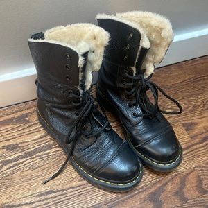 RARE Dr Martens Aimilita Fur Lined Foldover Boots, 9